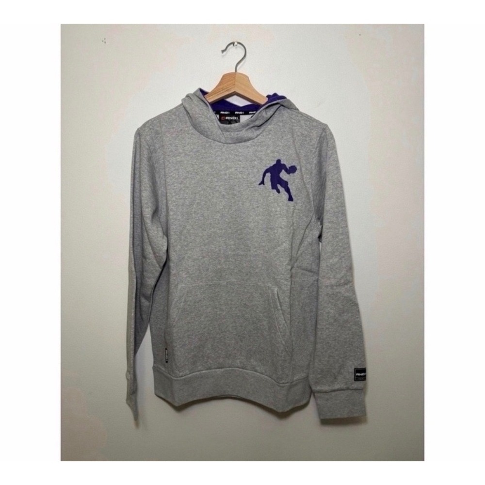 AND1 Boy's Athletic Graphic Fleece Hoodies Bundle of 5 – Grey/Purple – Kids XXL - Picture 3 of 5